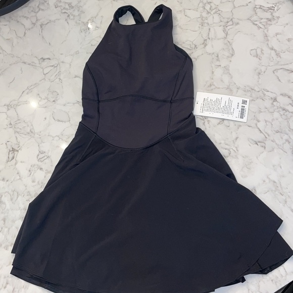 NWT Lululemon Court Crush Dress Size 2 Black Exercise Dress - Picture 4 of 10